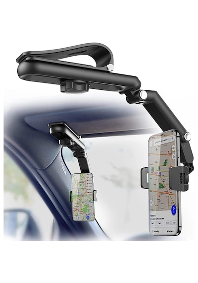 Cr53 Çok Fonksiyonlu Güneşlik Ve Dikiz Aynası Araç İçi Telefon Tutucu 360 Dönebilen Katlanabilir Çok Eklemli Telefon Tutucu 1