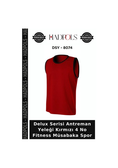 Delux Serisi Antreman Yeleği Kırmızı 4 No Fitness Müsabaka Spor