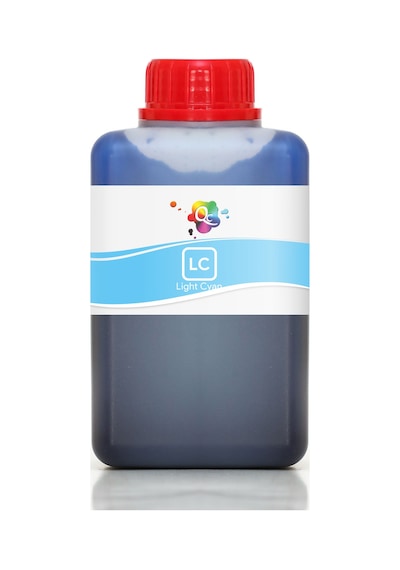 QC Epson Uyumlu Süblimasyon Mürekkep 500ml LC DS Light Cyan Açık Mavi