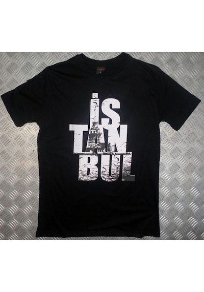 Stoned&Fame İstanbul Baskılı T-shirt SIYAH Siyah