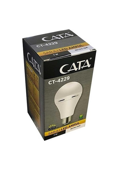 7 Watt E27 Duylu Şarjlı Led Ampul Ct-4229 - Beyaz Işık