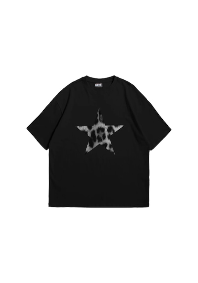 Startmore Starz Leopar Baskılı "v2" 24/1 Oversize Unisex Beyaz Siyah