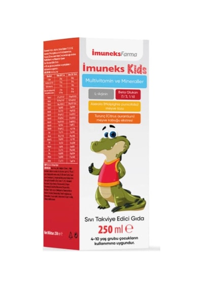 Imuneks Farma İmuneks Kids Multivitamin Ve Mineraller Takviye Edici Gıda 250 Ml