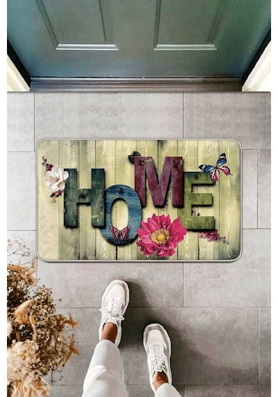 Çok Renkli 3 Boyutlu Home Kapı Önü Paspası Kp17n11