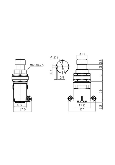 Ayak Pedal Basma 1-0 Metal Anahtar 3 Pin Kalıcı