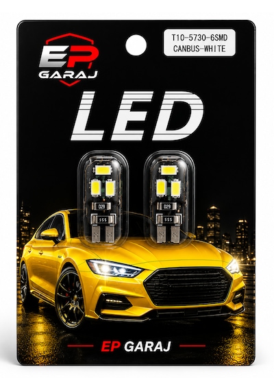Üniversal Bütün Araçlara Uyumlu T10 Canbus Led Xenon Beyaz Park Ampulü 0