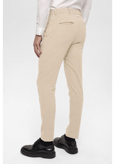 Antioch Erkek Aksesuar Detaylı Slim Fit Pantolon Bej