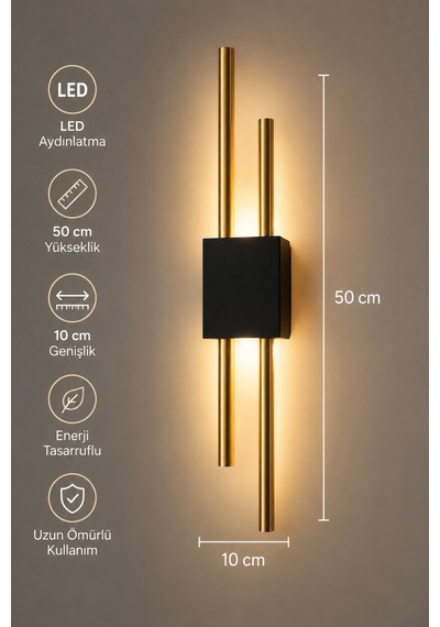 Kirpi Gold Siyah Boru Aplik Siyah Siyah