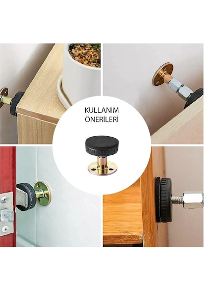 Yatak Baza Başlık Sabitleme Aparatı Ses Titreşim Önleyici Eşya Sabitleme 2 Adet 3,3-4,3 Cm 1