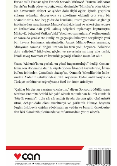 Mıntıka - Mathias Enard - Can Yayınları
