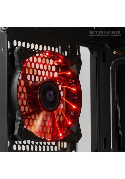 Green Strıker Midtower 3x120mm Fan Siyah Bilgisayar Kasası 6x120mm Fan Desteği Psuyok