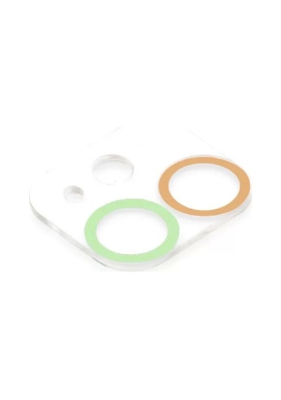 Apple iPhone Uyumlu 12 Mini Renkli Kamera Lens Koruma Cam - Turuncu-yeşil