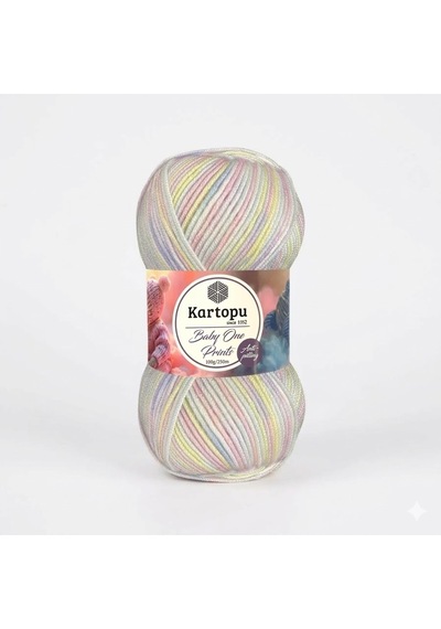 Baby One Prınt B59173-100 G-250 M-anti-pilling Renkli Bebek İpliği