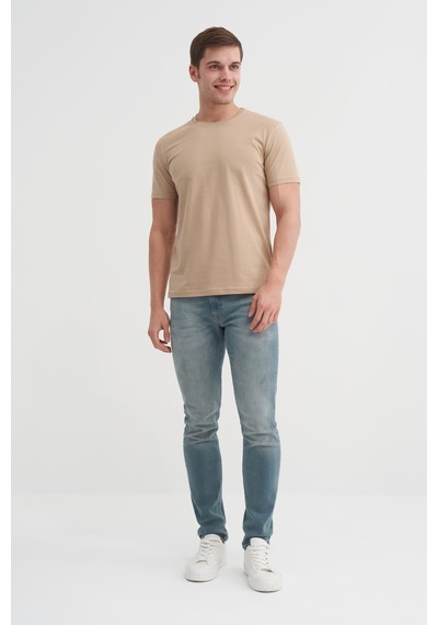 Cazador Basic Süprem Erkek T-shirt 46230 Kum Kum