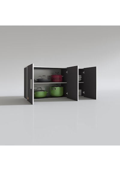 Kenzlife hazır mutfak dirca22 gri 060*120*22 mutfak banyo dolabı kapaklı raflı