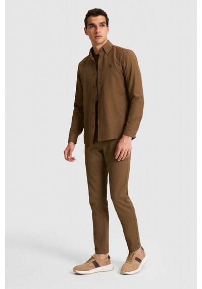 U.s. Polo Assn. Erkek Kahverengi Gömlek Basic 50324708-vr029