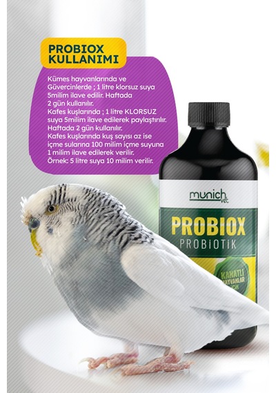 Probiox Kuşlar Için Sıvı Probiyotik 500 Ml