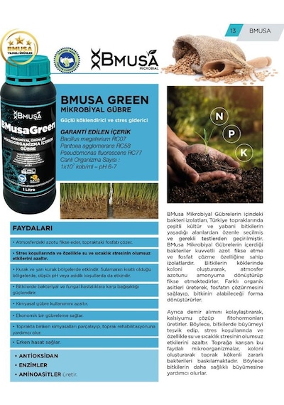 Bmusa Green 5 Lt Mikrobiyal Gübre 5 L