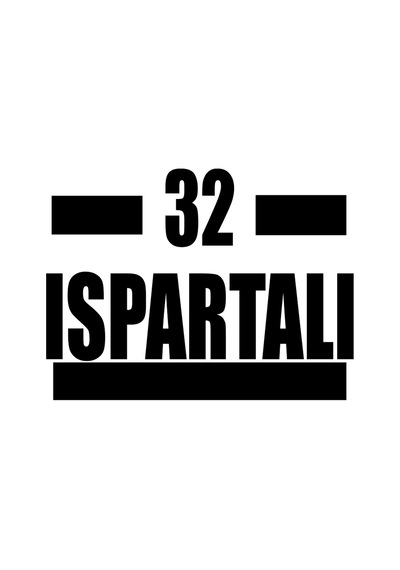 32 Ispartalı Araba Sticker 17x17 Cm Siyah