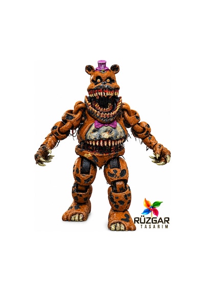Fnaf Five Nights At Freddy's Nightmare Fredbear Fnaf Eklemli Oyuncak Aytakta Durabilir