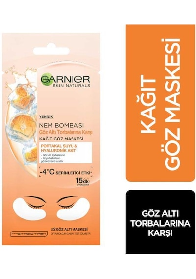 Garnier C Vitamini Parlaklık verici Yüz Maskesi & Göz Altı Torbalarına Ka