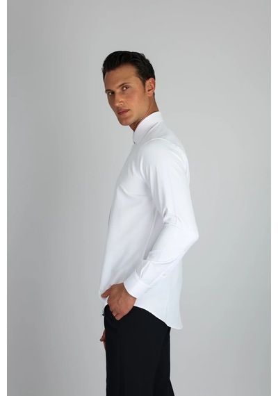 Lorenzo Mazzoli Gab C 900 Beyaz Erkek Gömlek Beyaz