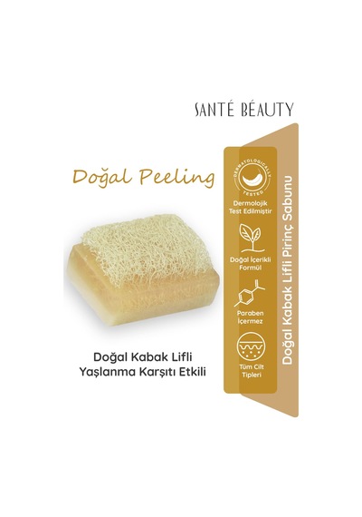 Doğal Peeling Kabak Lifli Eşek Sütlü Katı El Yüz & Vücut Sabunu