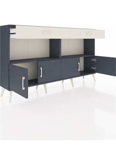 Arges Konsol 2 Raflı 2 Çekmeceli 4 Kapaklı 176x30x99 Antrasit-ant Antrasit-antrasit/aytaşı Arges Konsol 2 Raflı 2 Çekmeceli 4 Kapaklı 176x30x99 Antrasit-ant Antrasit-antrasit/aytaşı