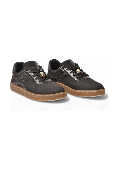 Ayakmod Kadın Siyah Şık Rahat Bağcıklı Casual Yürüyüş Spor Ayakkabı Sneaker 669253