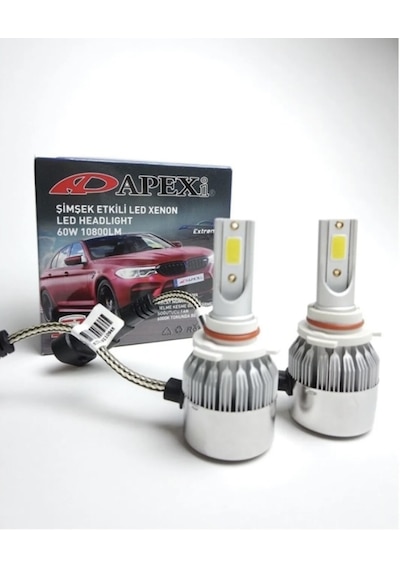 Apexi Zenon H7 Led Xenon Şimşek Etkili -10800 Lm 6000k- Yüksek Aydınlatma Gücü