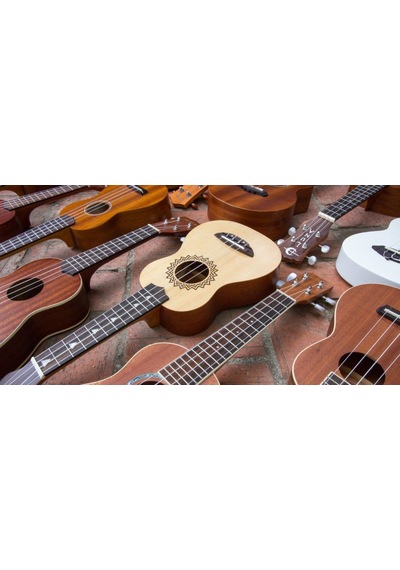 Karma Markalardan Üst Soprano Masif Maun Ağacı Ukulele