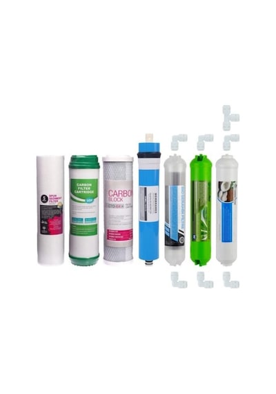 Su Arıtma Cihazı Filtresi 7'li Filtre Seti Paket Açık Kasa Quick Bağlantılı