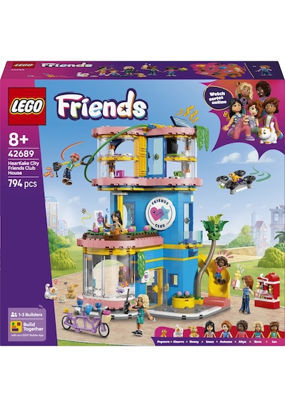 LEGO® Friends Heartlake Şehri Friends Kulüp Evi 42689 - 8 Yaş Üzeri Çocuklar için Minifigür İçeren Oyuncak Yapım Seti (794 Parça)