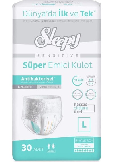 Sleepy Sensitive Emici Külot Large 30 Adet L
