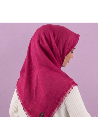 Özense Çift Flamlı Pamuklu Terletmeyen 4 Mevsim Kullanılabilir 100x100 Cm Vişne Çürüğü Renkli Eşarp