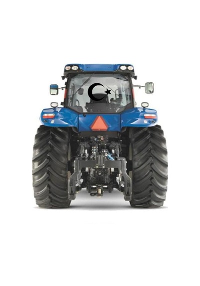 Traktör Arka Cam Türk Bayrağı Ay Yıldız Sticker Yapışkanlı Motor Tümosan Başak Case Massey Ferguson Çıkartma