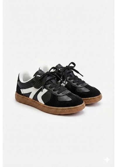 Fort Cool Berry Anatomik Rahat Cırtlı Sneaker Kız Çocuk Ayakkabı Siyah - Beyaz