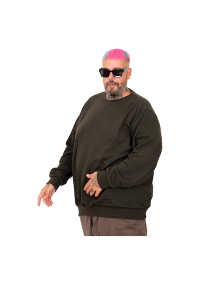 Mode Xl Erkek Interlok Sweat Bıs.yaka Basıc U22465 Siyah