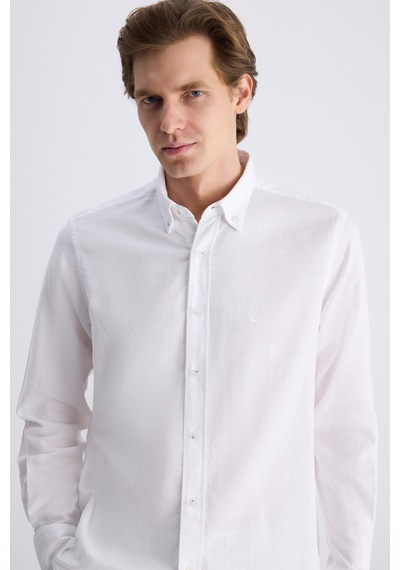 D'S Damat Ds Damat Comfort Beyaz Armürlü %100 Pamuklu Gömlek 4hc02k8122652 Çok Renkli