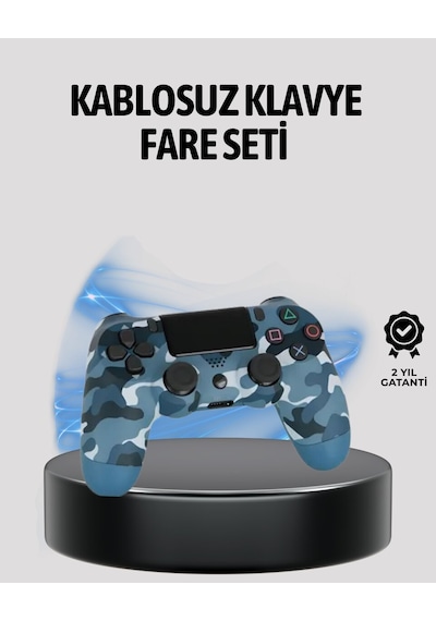 Kablosuz Ps4 Controller Çift Motorlu Dayanıklı Gamepad Mh-hs4949-8250 Siyah