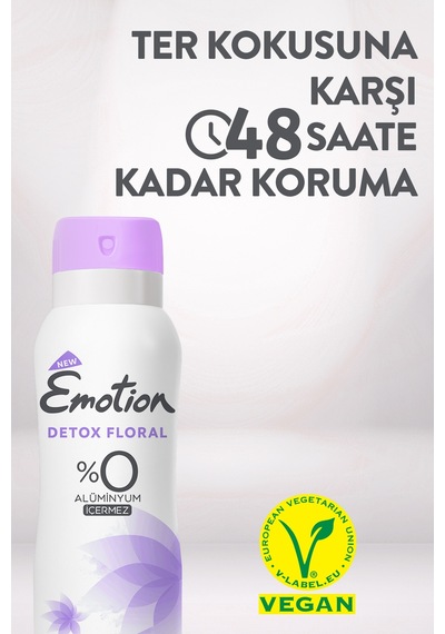 Emotion Detox Floral Kadın Vegan Deodorant 200 Ml 3 Adet