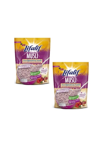 Eti Lifalif İnce Öğütülmüş Müsli Hibiskuslu 2 x 250 G