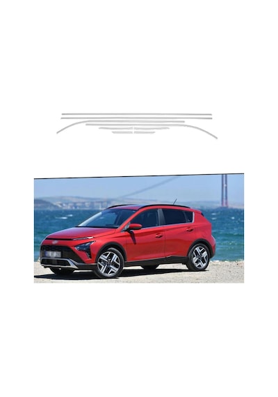 Hyundai Bayon Cam Alt Çıtası Kromu Nikelajı 2021 Sonrası
