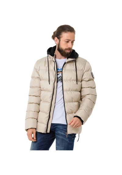 Cipo & Baxx Cm202 Erkek Şişme Mont Bej