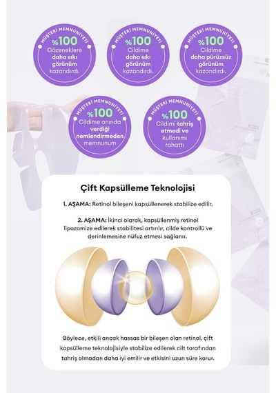 Retinol İçerikli 2 Adımlı Jel Maske Time Revolution Retinol 1000 Shot 2 Step Solution Mask, 8420