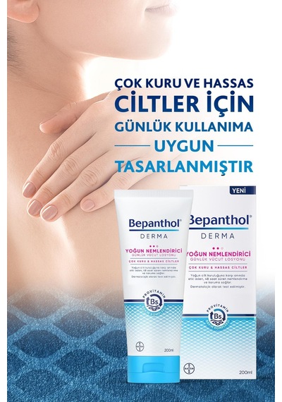 Derma Kuru Ve Hassas Ciltler İçin Günlük Yoğun Nemlendirici Vücut Losyonu 200 Ml