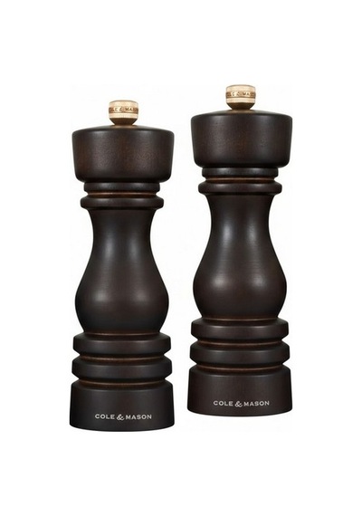 Cole & Mason H233080 London Çikolata Renkli Ahşap Tuz Ve Biber Değirmenleri 180mm Çok Renkli
