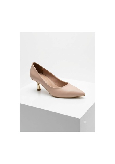 New Angel Nc-340 Kadın Sivri Burun Rahat Kadeh Topuk Stiletto Ten