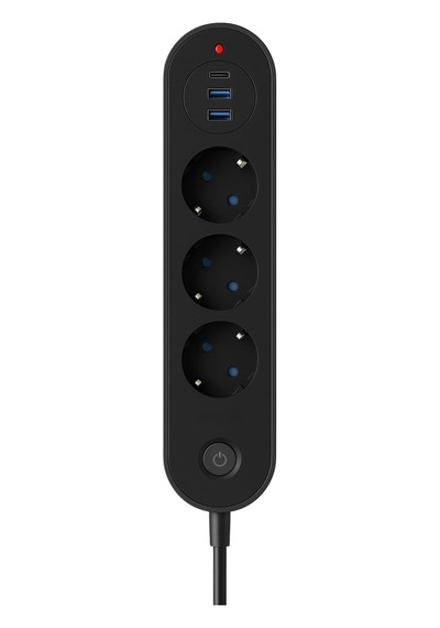 Smayling 3 Lü Priz 2 Usb-a + 1 Usb-c Termal Akım Korumalı, 2500w Güç, Aç/kapa Anahtarlı, Isıya Dayanıklı