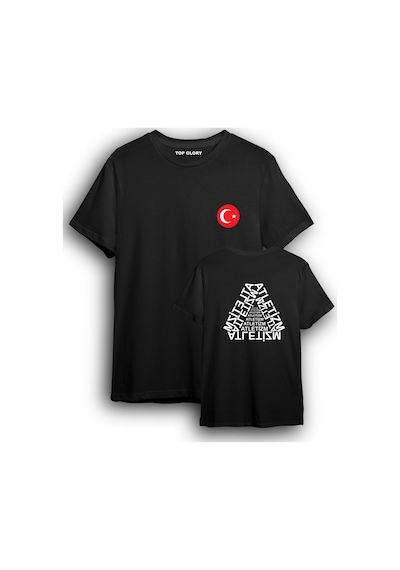 Top Glory Atletizm Milli Takım Tişört Bayrak Baskılı Atletizm T-shirt Atlcs1003
